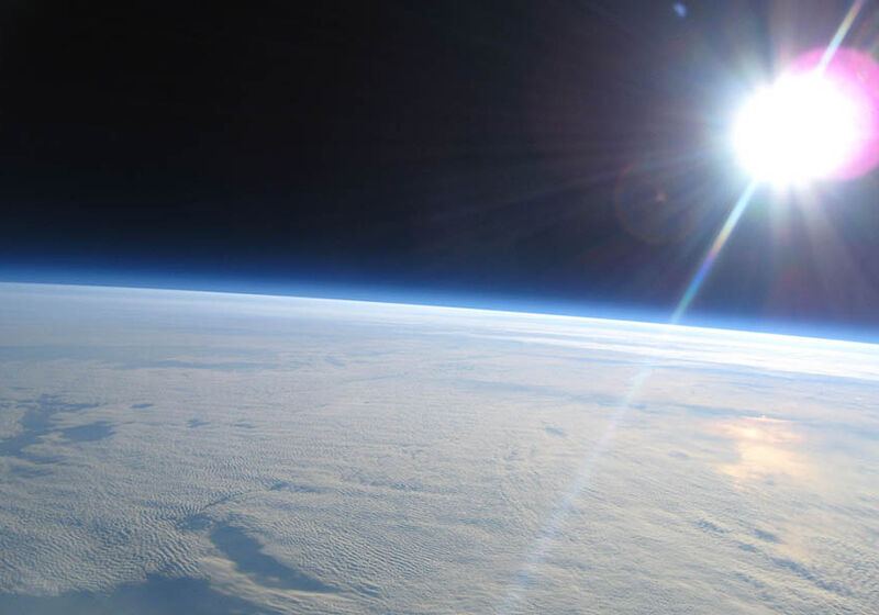 The top of the Earth's atmosphere from space